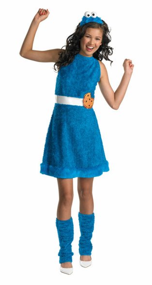 Tween Girls Cookie Monster Costume