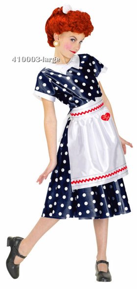 Girls I Love Lucy Polka Dot Dress Costume