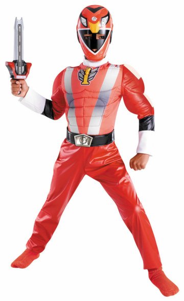 Kids Deluxe Muscle Red Ranger Costume