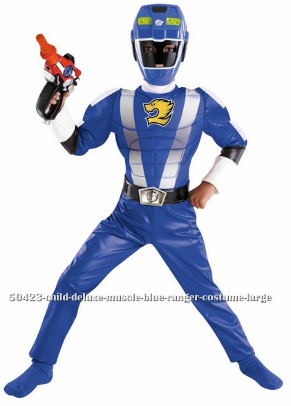 Kids Deluxe Muscle Blue Ranger Costume