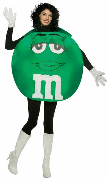 Teen and Tween Poncho Green M & M's Costume