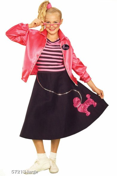 Teen Fifties Pink Poodle Skirt Costume