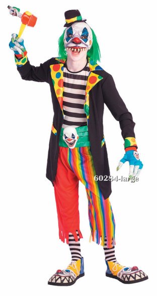 Teen Scary Evil Clown Costume