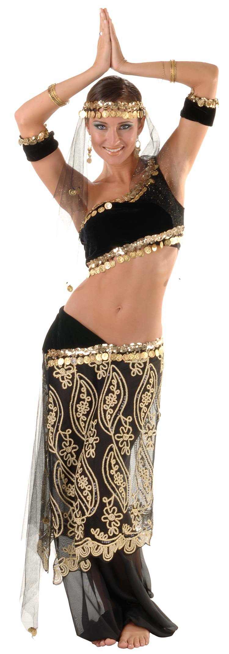 Deluxe Black Diamond Belly Dancer Costume