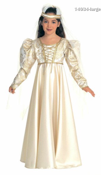 Child Princess Bride Renaissance Costume Dress