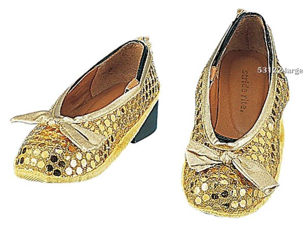 Girls Gold Sequin Shoe Covers