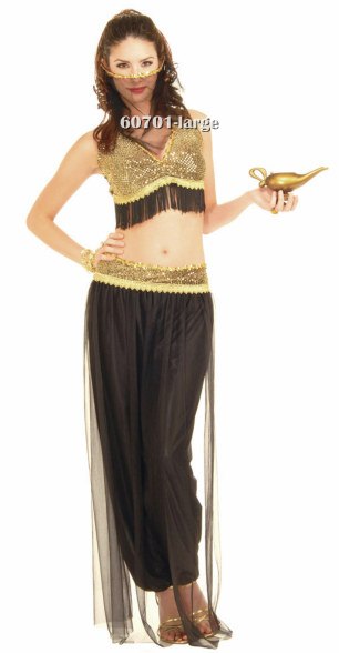 Black and Gold Harem Girl Costume