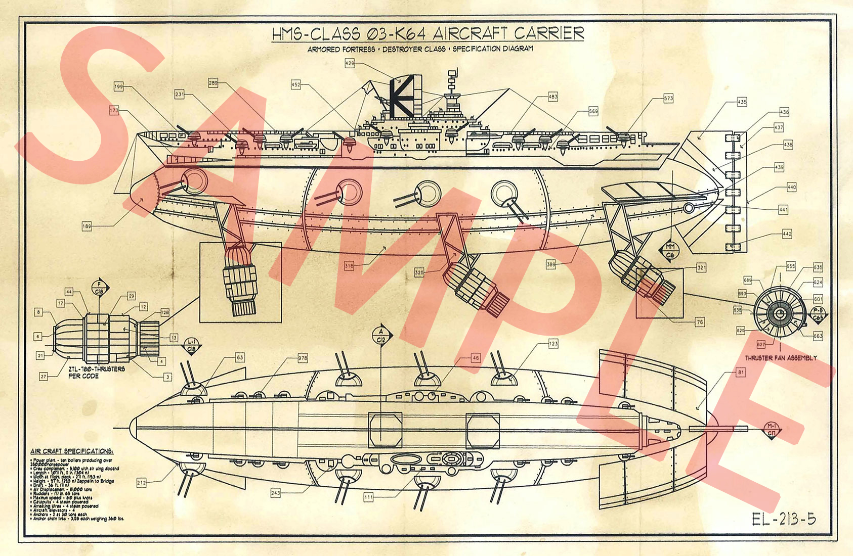 Steampunk Aircraft Architect Plan