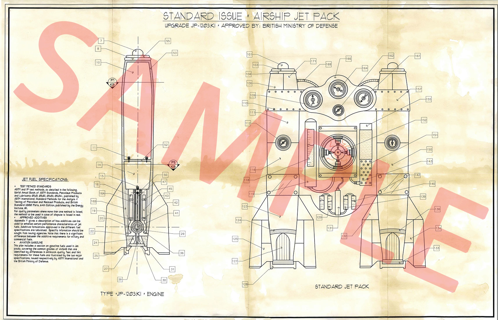 Steampunk Jetpack Schematic