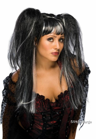 Lilith Fairy Black & White Wig