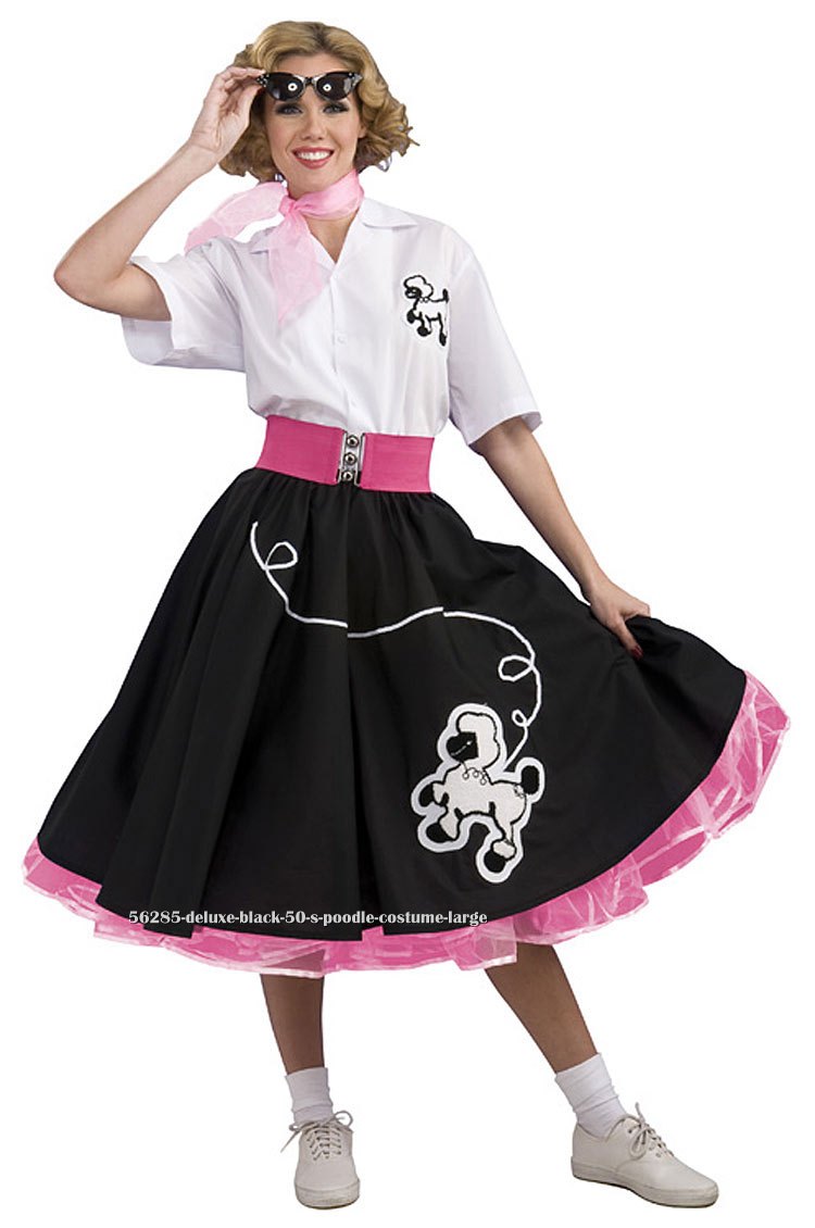 Deluxe Black 50's Poodle Costume