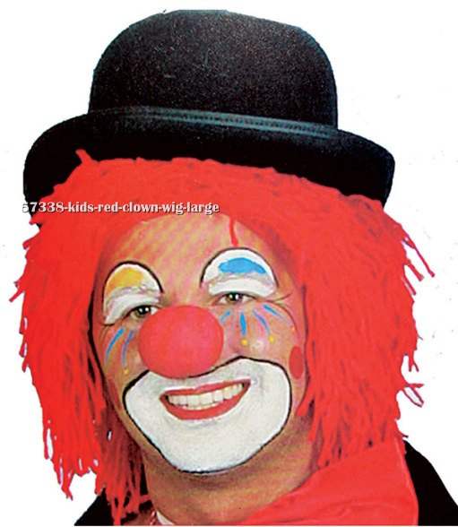 Kids Red Clown Wig