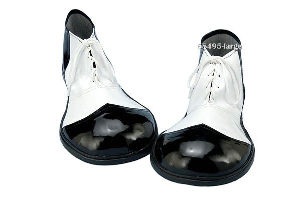 Black and White Jumbo Clown Shoes