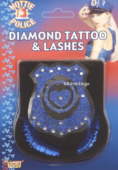 Hottie Police Diamond Tattoo and Eyelash Kit