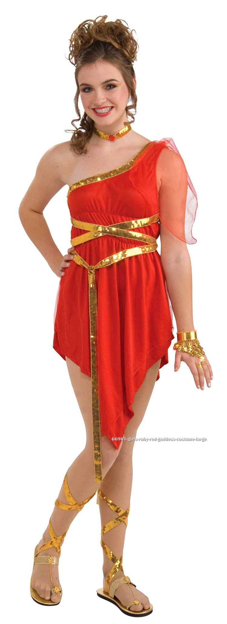 Girls Ruby Red Goddess Costume