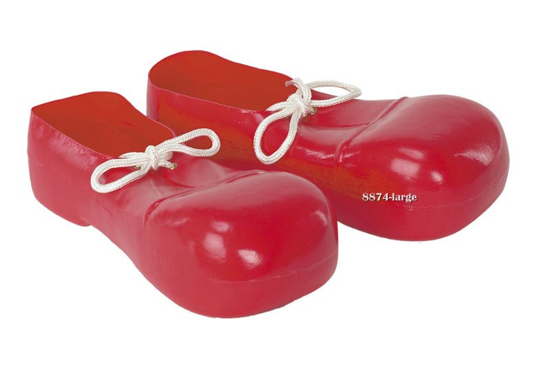 Kids Red Bozo Clown Shoes