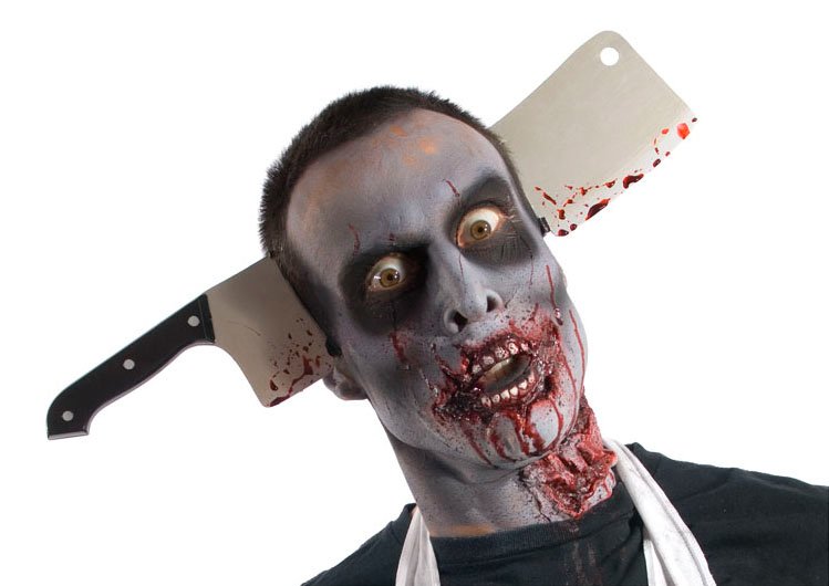 Zombie Cleaver Thru Head