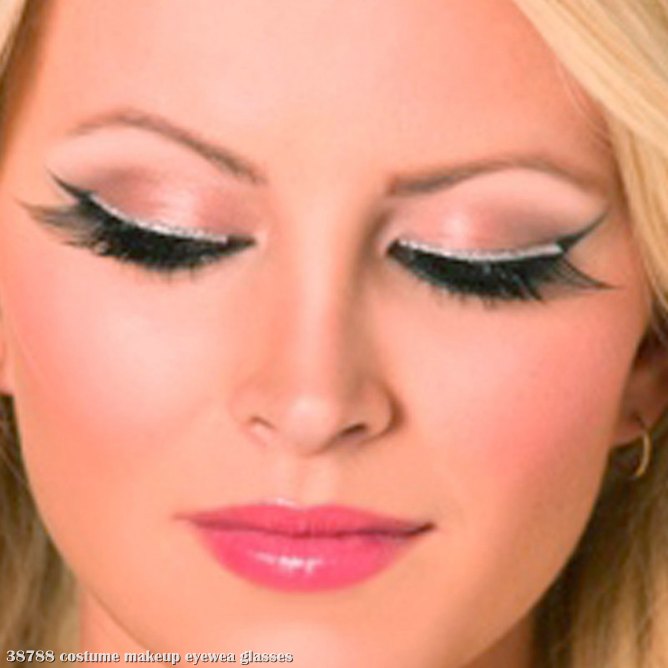 Eyelashes with Silver Glitter