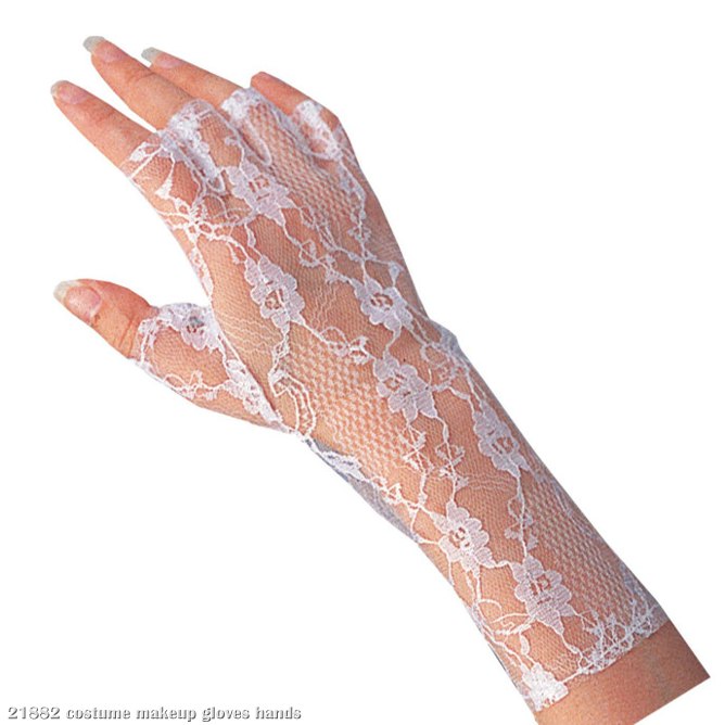 White Lace Gloves