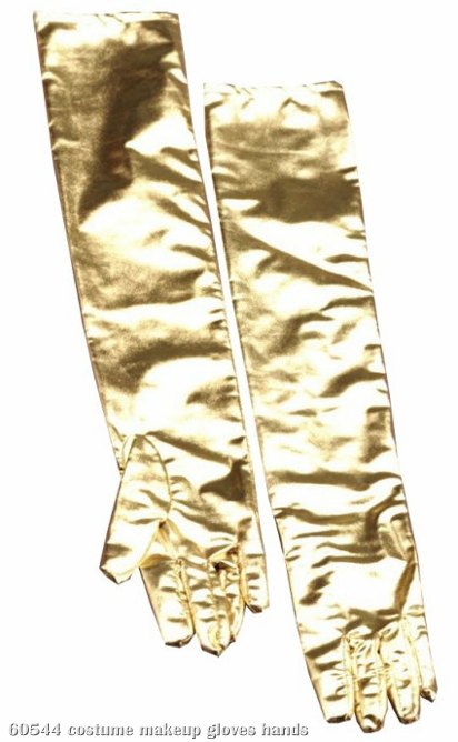 Gold Lame Adult Gloves