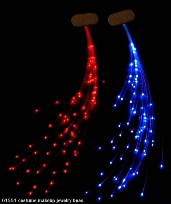 Glowbys Flashing Blue/Red Hair Accessory