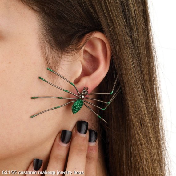 Spider Earrings (Green)