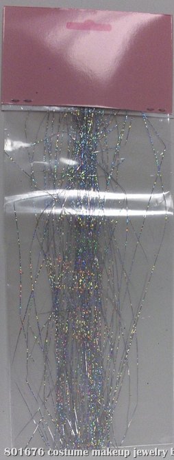 Silver Hologram Shimmer Strands (Adult)