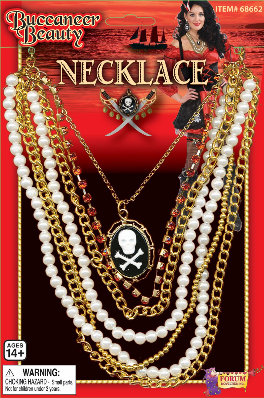 Buccaneer Beauty Cameo Adult Necklace