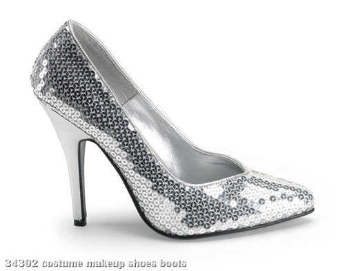 Silver Sequin Adult Shoes