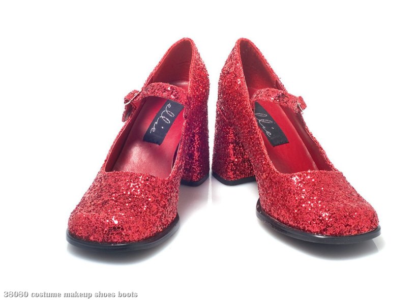 Patent Mary-Jane (Red Glitter) Adult Shoes