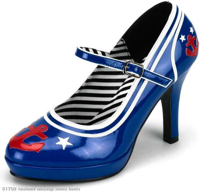 Blue Sailor Heel Adult Shoes