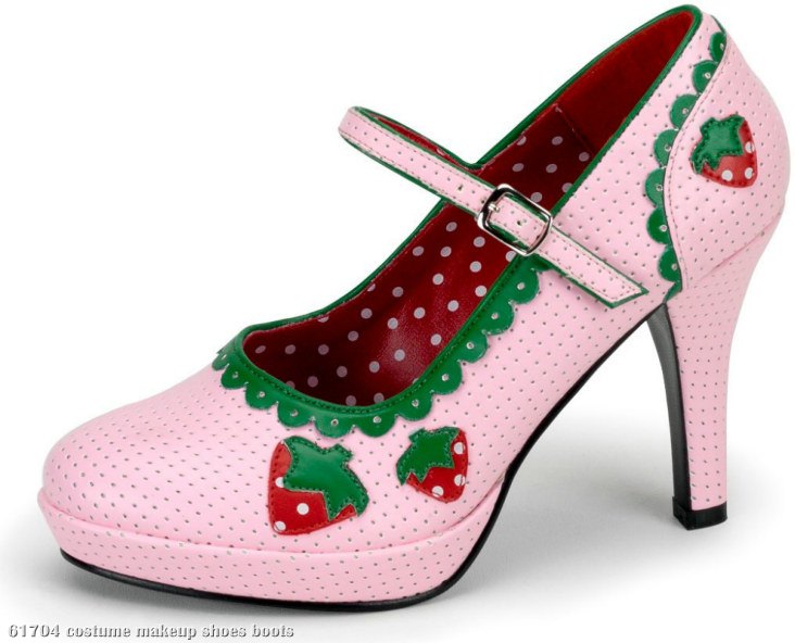 Strawberry High-Heel Adult Shoes