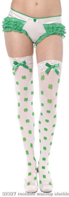 Thigh High Shamrock Stockings