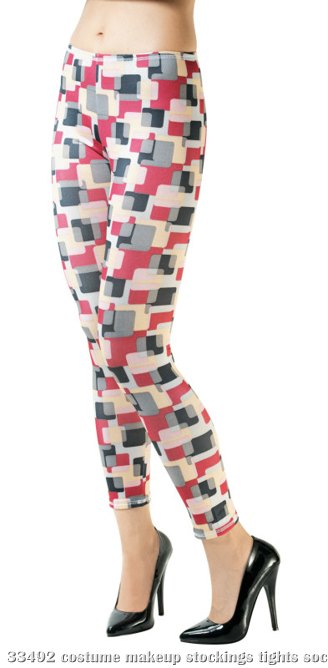 Mod Squares Footless Leggings