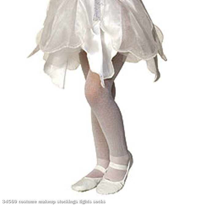 White Sparkle Tights - Child