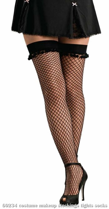 Pom Pom Thigh Highs Black Adult