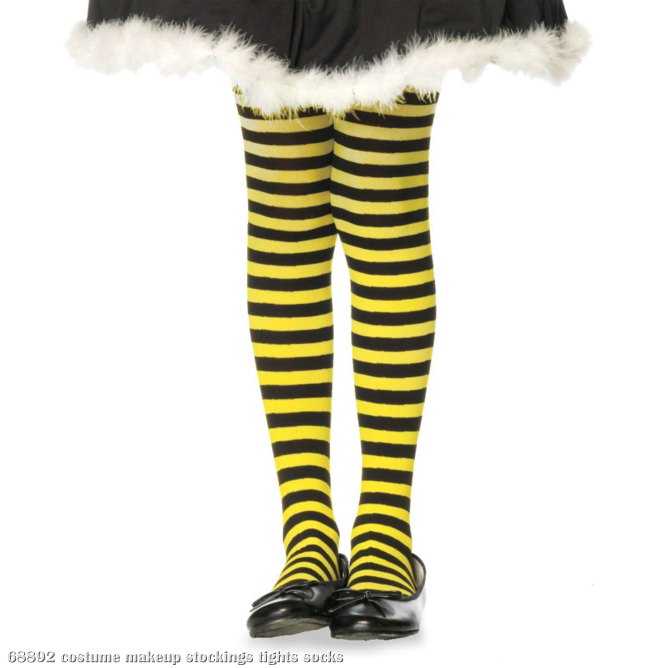 Striped (Black/Yellow) Child Tights