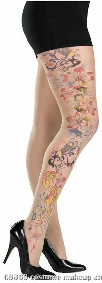 Flowers & Birds Full Adult Pantyhose