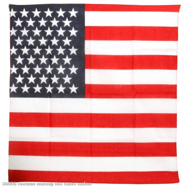 American Flag Printed Bandana