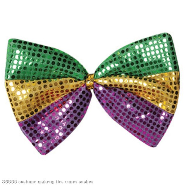 Mardi Gras Jumbo Glitz N Gleam Bow Tie