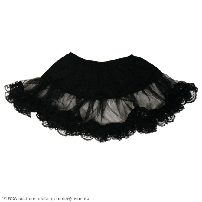 Lace Petticoat (Black) Plus Adult