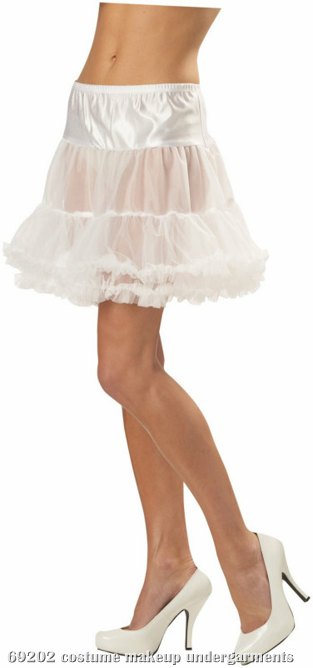 Ruffled Pettiskirt (White) Adult