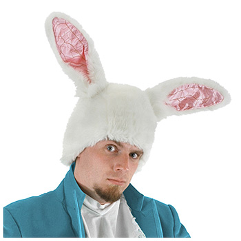 White Rabbit Ears Hat