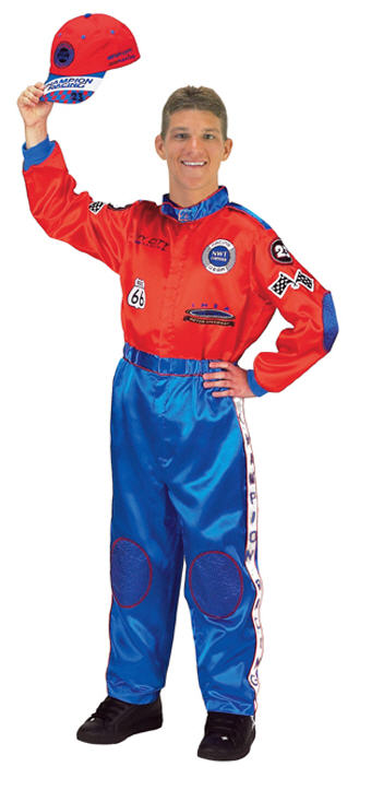 Racing Suit Adult Red Blue