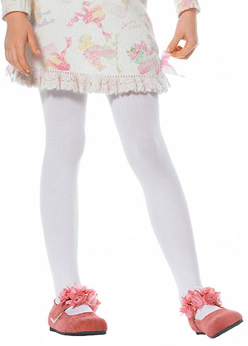 Kids White Tights