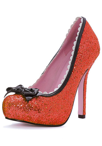 Red Glitter High Heels