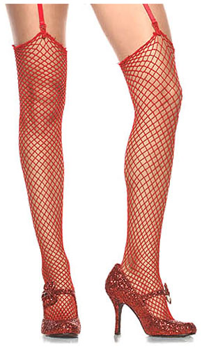 Red Fishnet Stockings