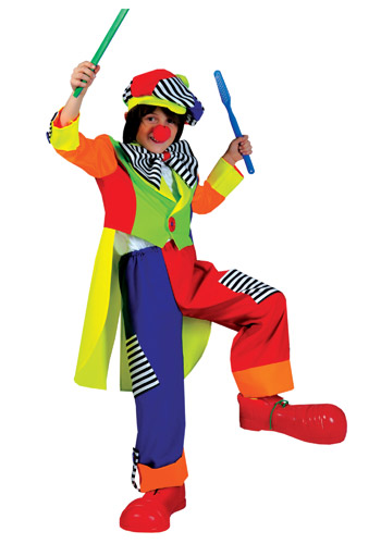 Child Spanky Stripes Clown Costume