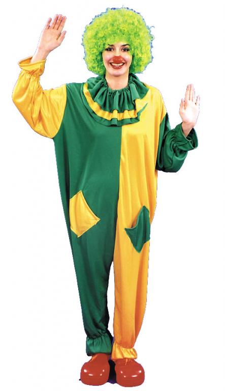 Clown Green and Yellow Adult Circus Costume