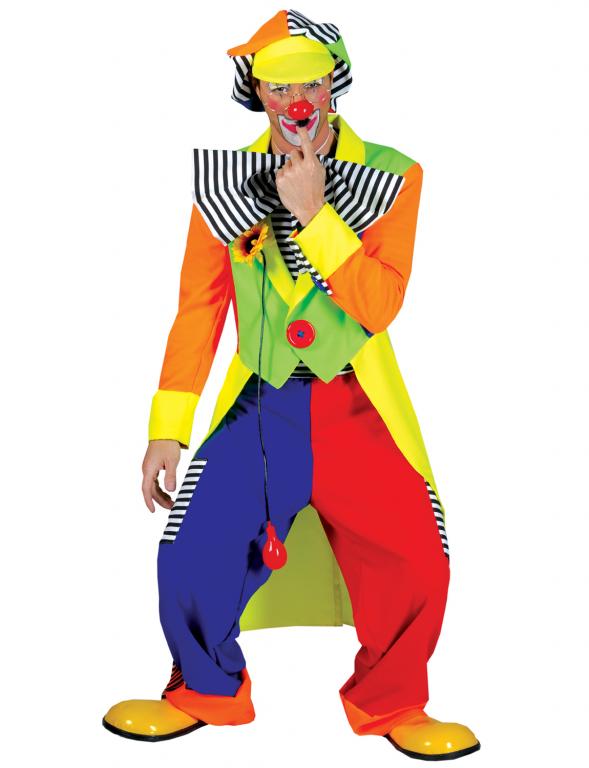 Spanky Stripes Adult Clown Costume